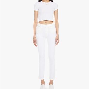 NWT: MOTHER The mid rise dazzler ankle size 30. Ivory